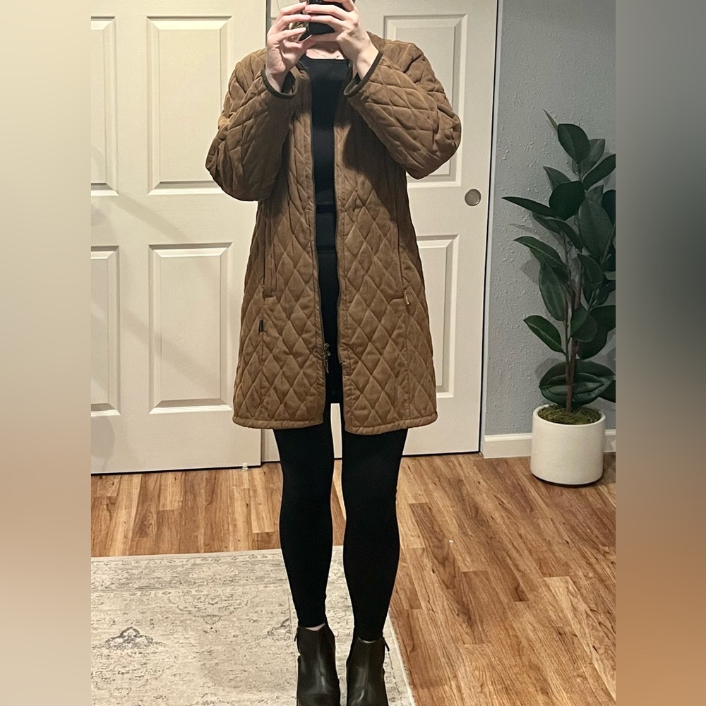 Barbour Cashmere Touch Quilted Long jacket